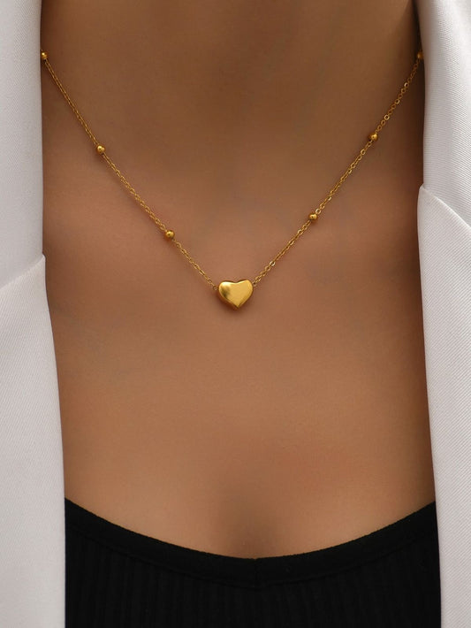 Mini Beaded Heart Necklace