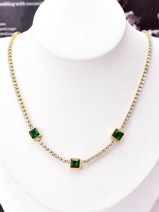 Zircon Rüya Set (Bracelet + Necklace)