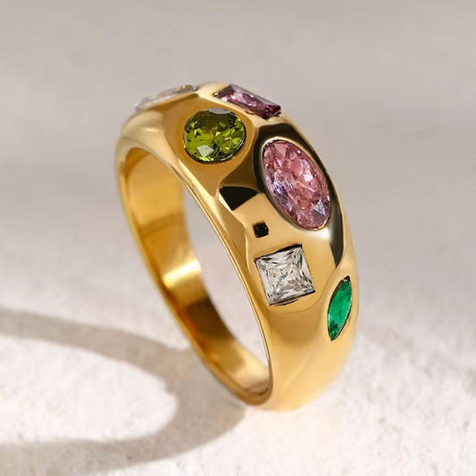 Multigem Gold Ring