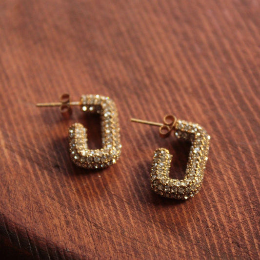 Golden Spark Stud Earrings