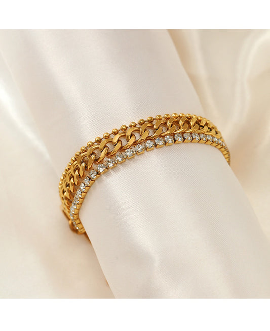 Zeyra Trio Stack – Turkish Gold Bracelet Set